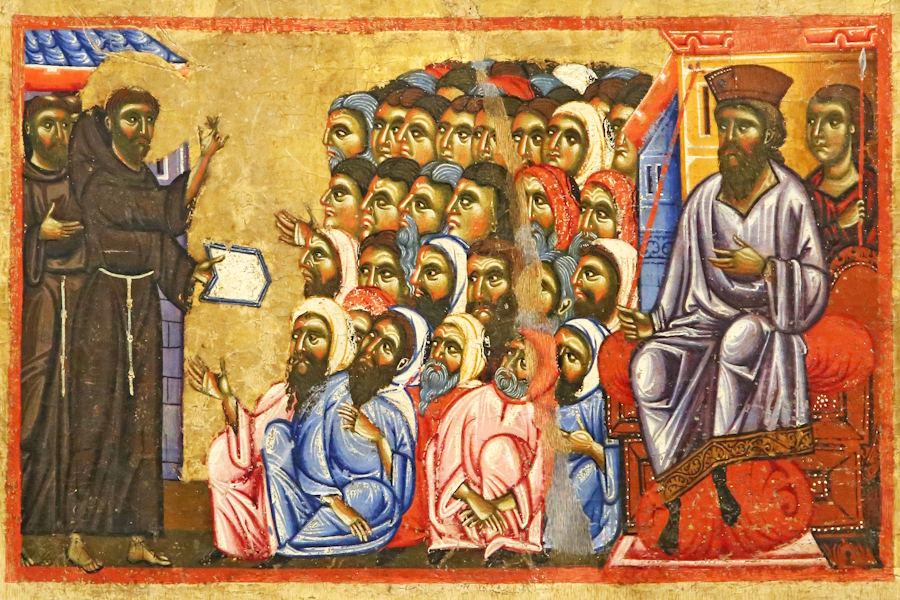 Franziskus im Lager des Sultans.